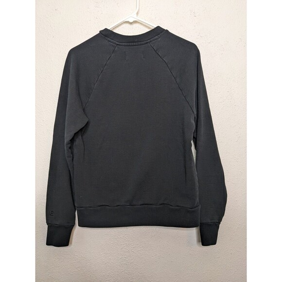 Everlane Sweatshirt Women's XS‎ Black Organic Cotton Pullover Crew Neck Minimal - Picture 5 of 7